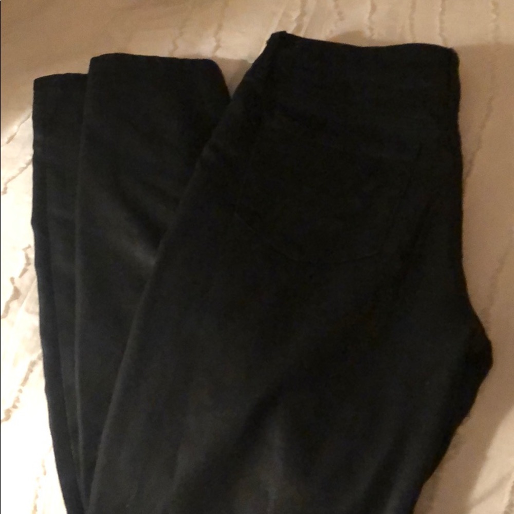 Black shiny coated jeans